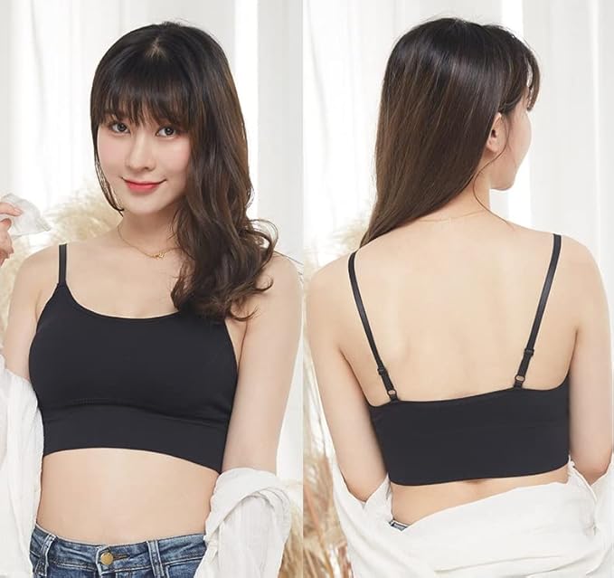VOLTLY Padded Sports Bra – Free Size (30/32/34) | Wire-Free Comfort | Pack of 3