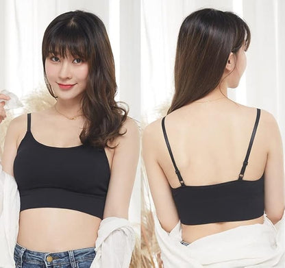 VOLTLY Padded Sports Bra – Free Size (30/32/34) | Wire-Free Comfort | Pack of 3