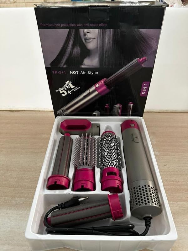 Voltly 5-in-1 Multifunctional Hair Blow Brush – Dryer, Curler, Straightener & Styler
