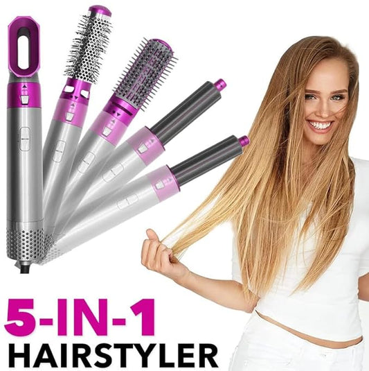 Voltly 5-in-1 Multifunctional Hair Blow Brush – Dryer, Curler, Straightener & Styler