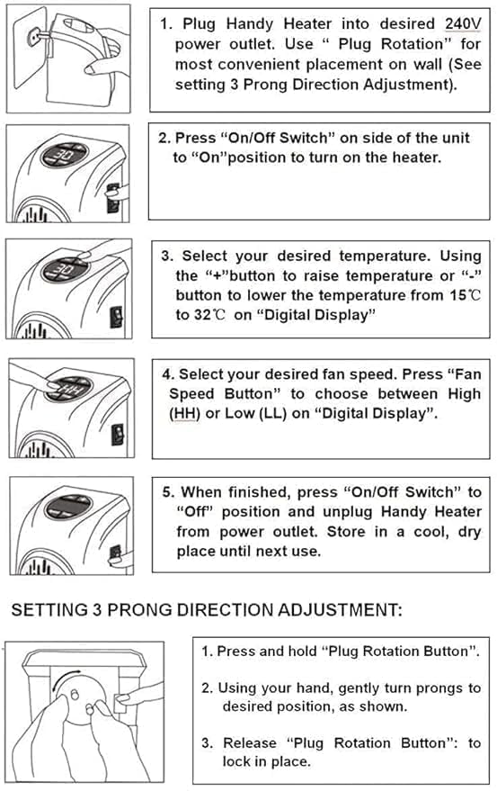 Wall-Mounted Electric Convector Room Heater – 400 W Efficient Energy-Saving Heater for Home & Office