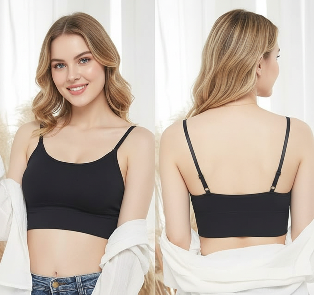VOLTLY Padded Sports Bra – Free Size (30/32/34) | Wire-Free Comfort | Pack of 3