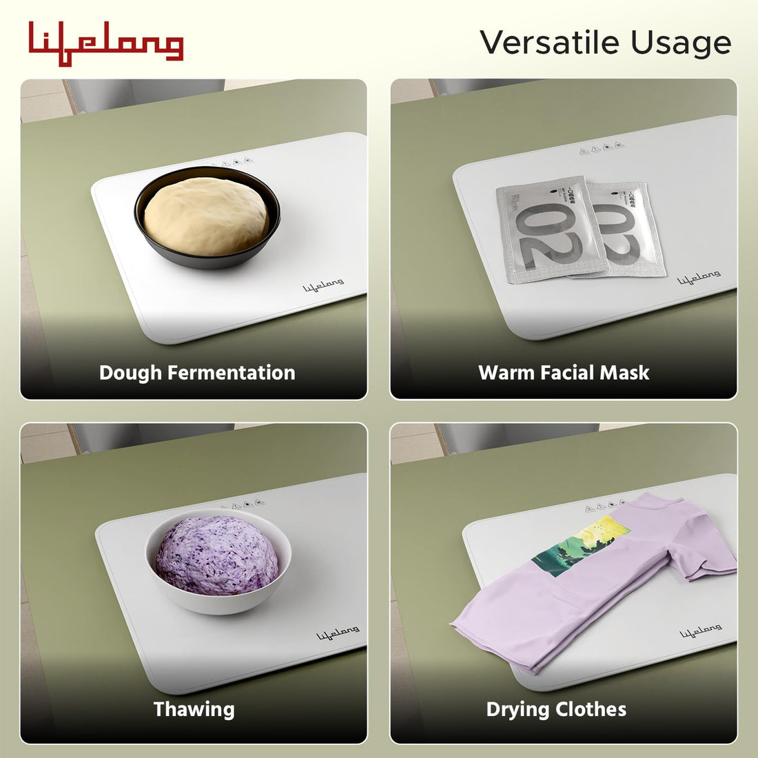 Electric Food Warmer - 400 W | Roll Up Silicon Heating Mat | Adjustable Temperature Control with Touch | Even Warming Tray for Dining, Parties & Events | Auto Shut-Off