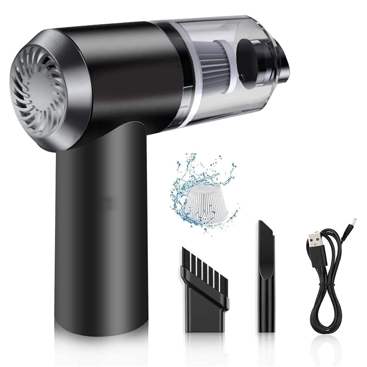 Wireless Vacuum Cleaner – 120W Handheld USB Rechargeable For Home & Car (1 Pc)